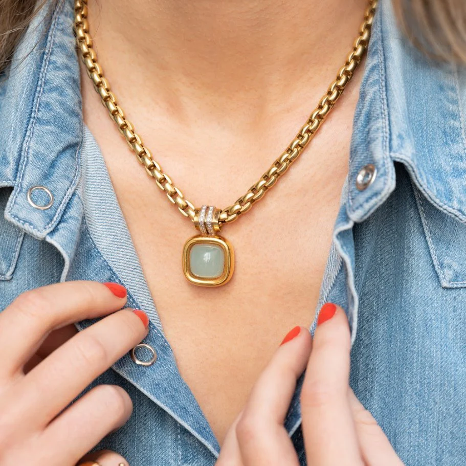 Collier ARFAN en or jaune et diamants - Image 2
