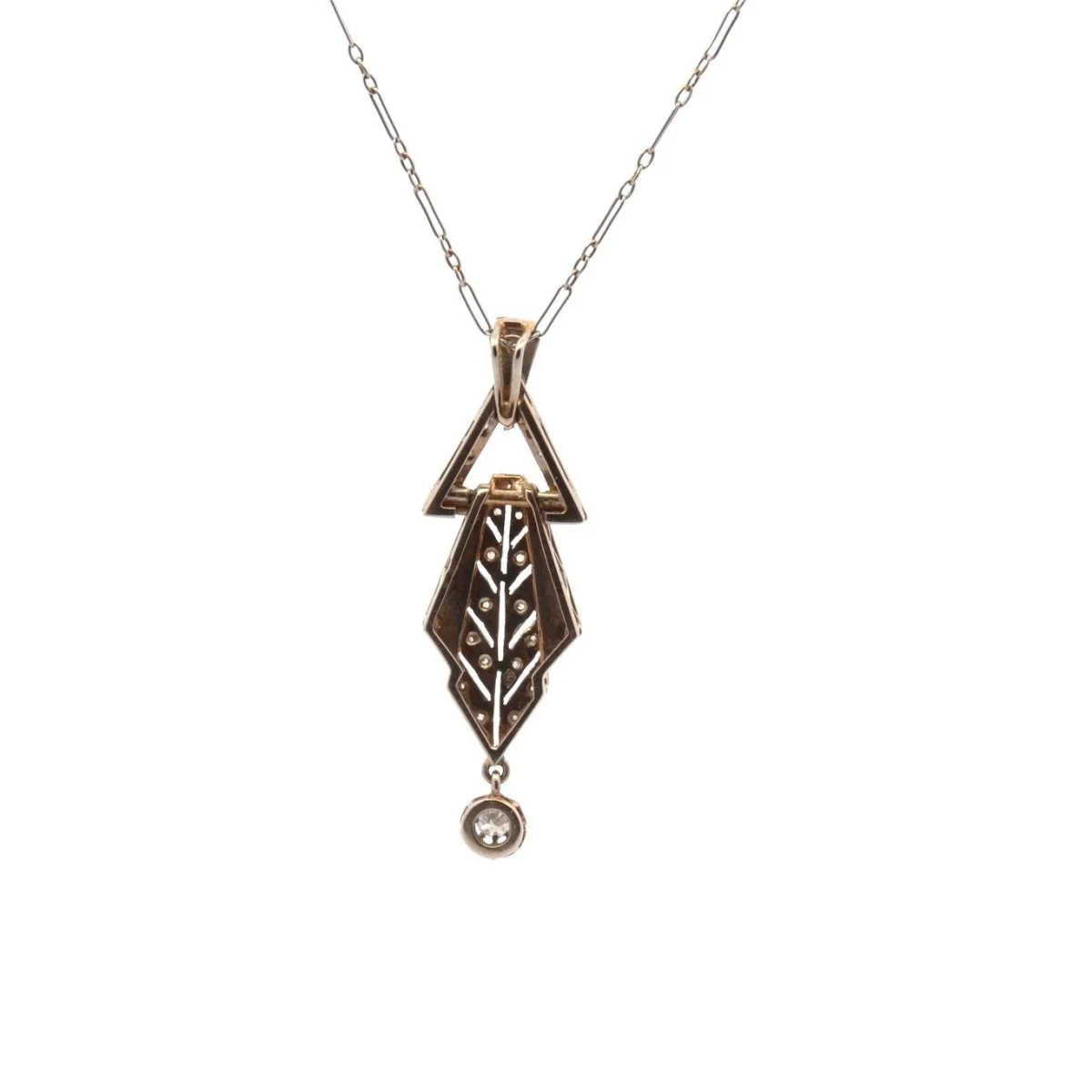 Collier Pendentif en or blanc et diamants - Image 2