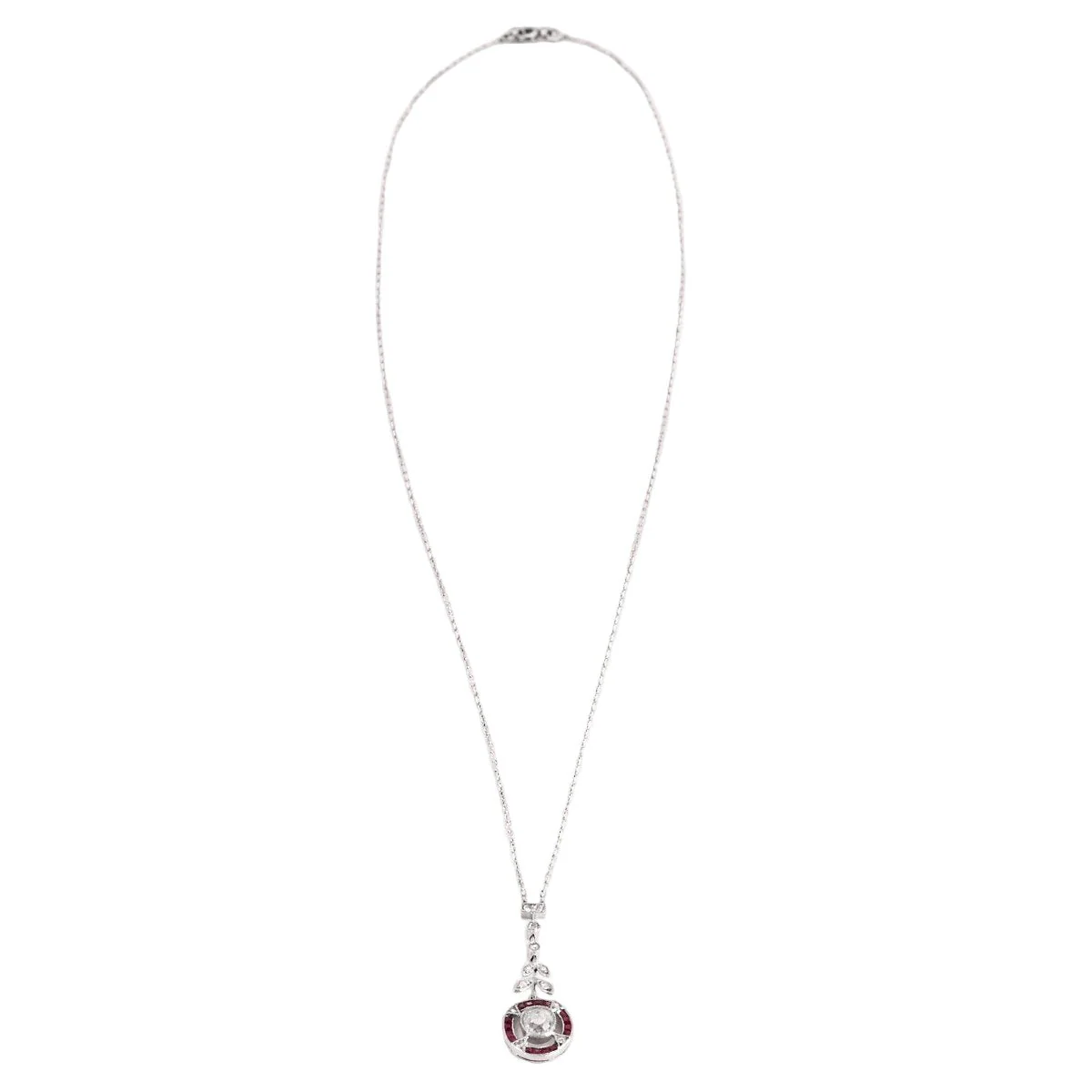 Collier Pendentif en or blanc et diamants - Image 3