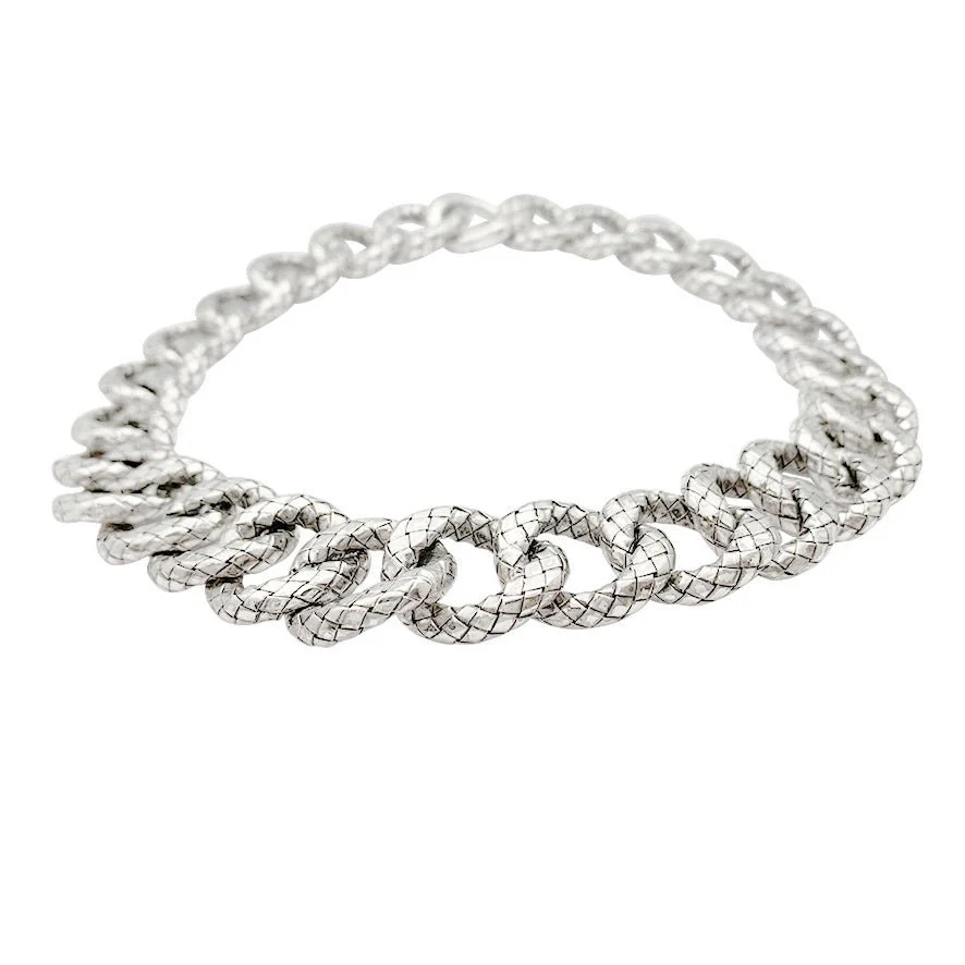 Collier Bottega Veneta, "Intrecciato", argent - Image 2