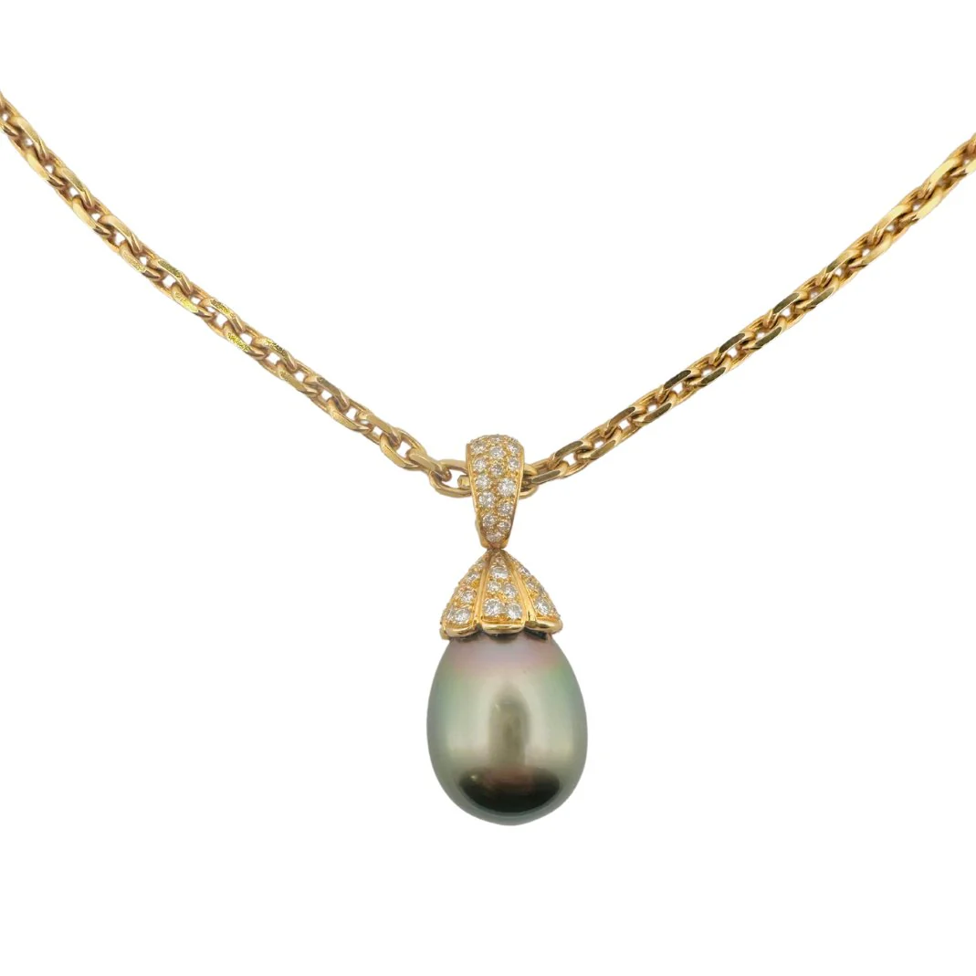 Collier Pendentif BOUCHERON en or jaune, perle et diamants - Image 3