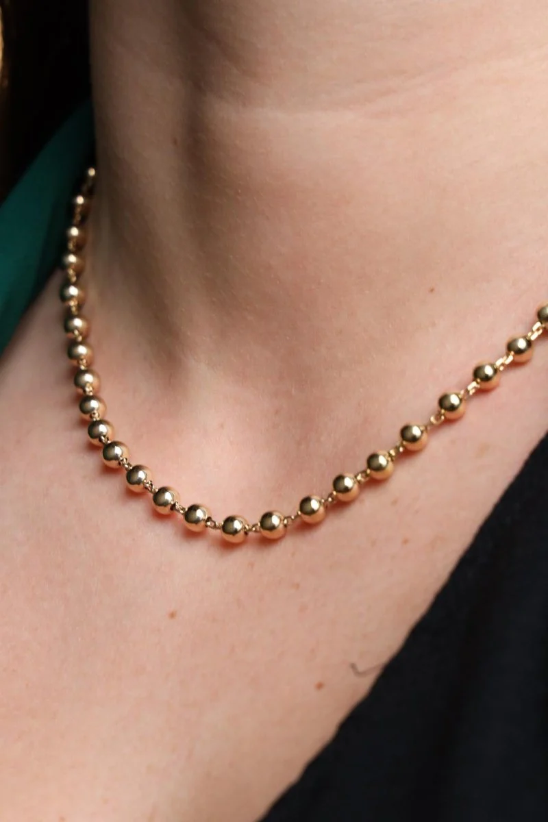 Collier Boules en or jaune - Image 3