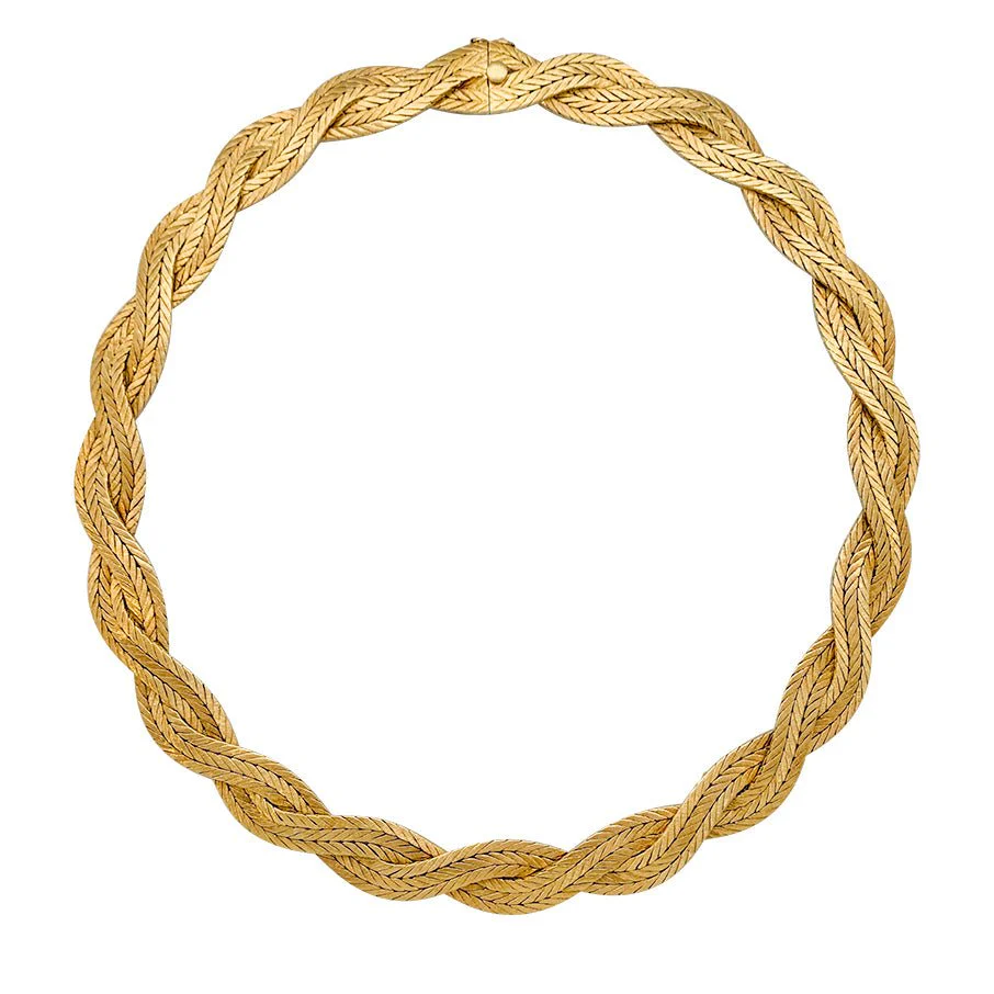 Collier Buccellati, tresse en or jaune