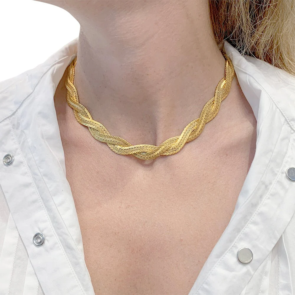 Collier Buccellati, tresse en or jaune - Image 10