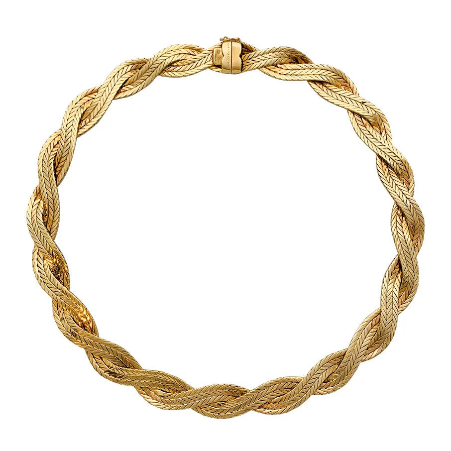 Collier Buccellati, tresse en or jaune - Image 3