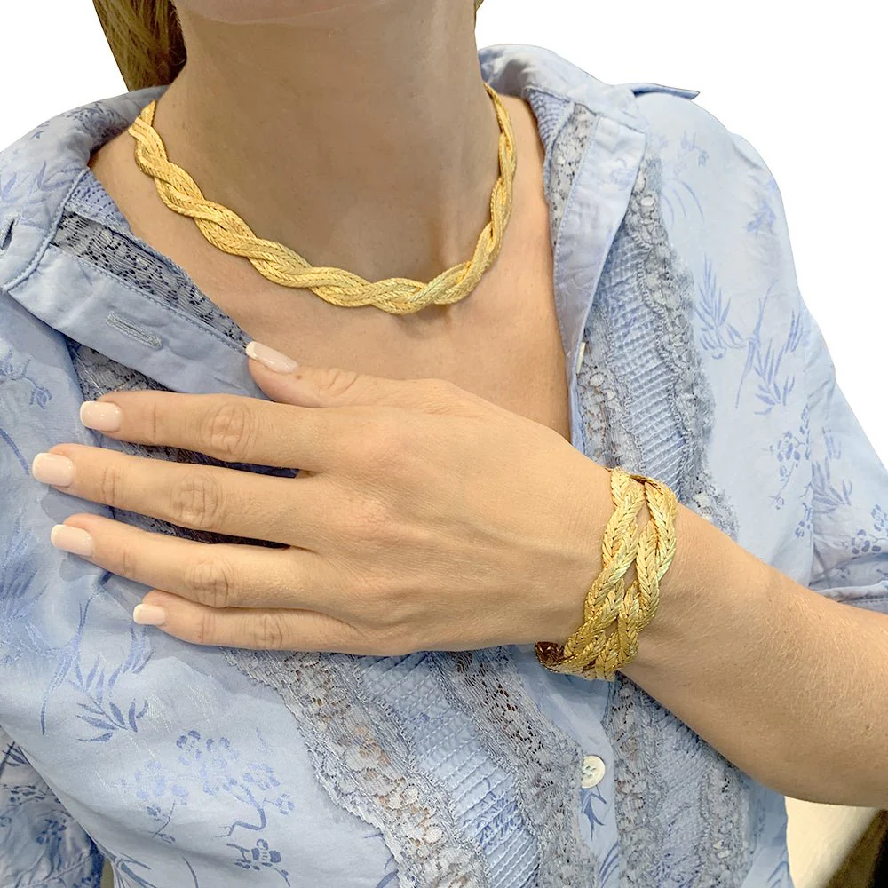 Collier Buccellati, tresse en or jaune - Image 8