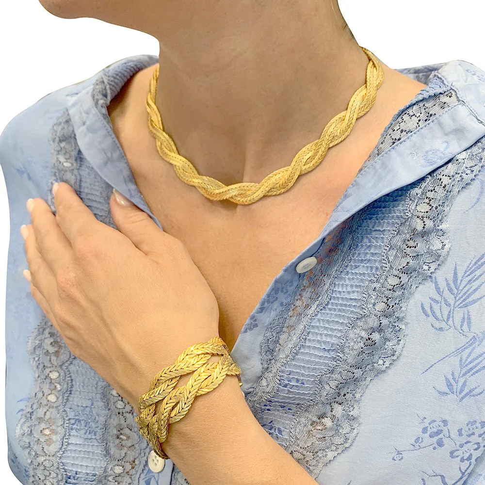 Collier Buccellati, tresse en or jaune - Image 9