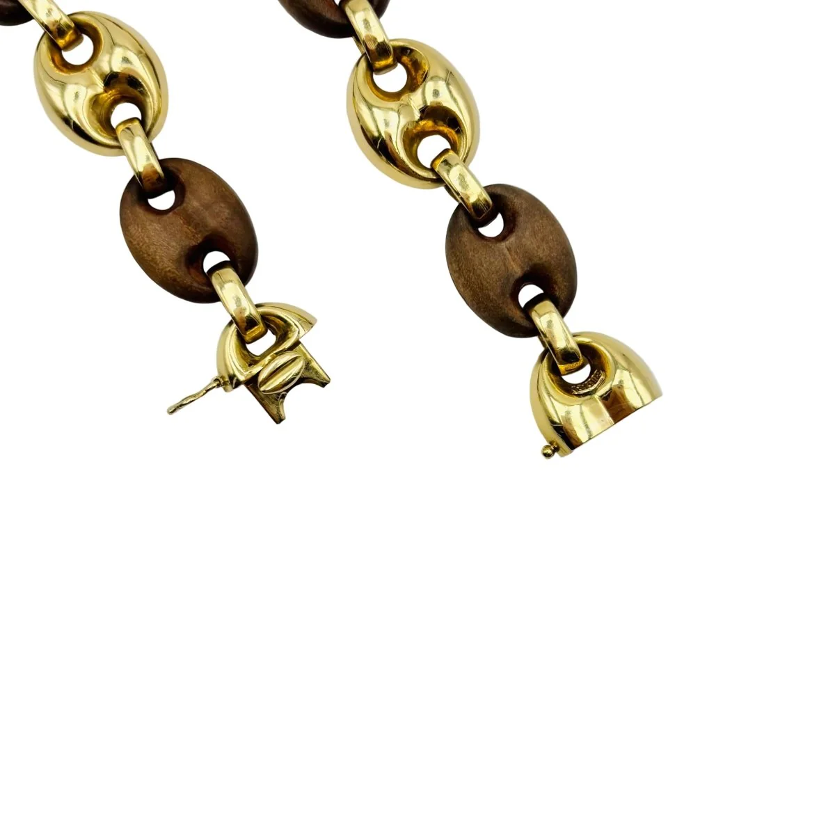 Collier Sautoir BULGARI en or jaune et bois - Image 3
