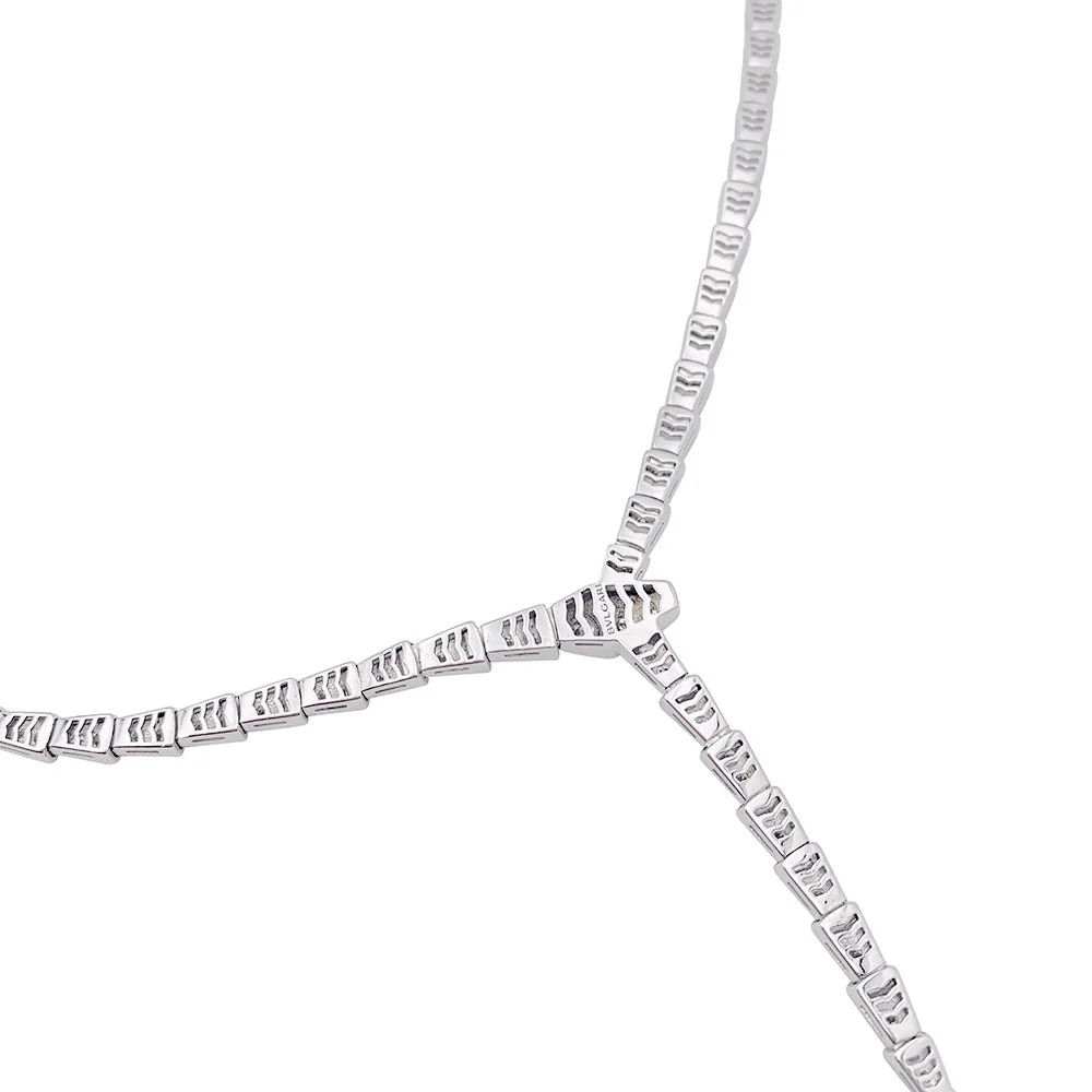 Collier BULGARI "Serpenti Viper" en or blanc et diamants - Image 5