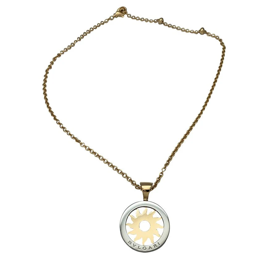 Collier Bulgari, "Tondo", or jaune et acier - Image 2