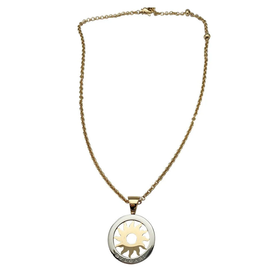 Collier Bulgari, "Tondo", or jaune et acier - Image 4