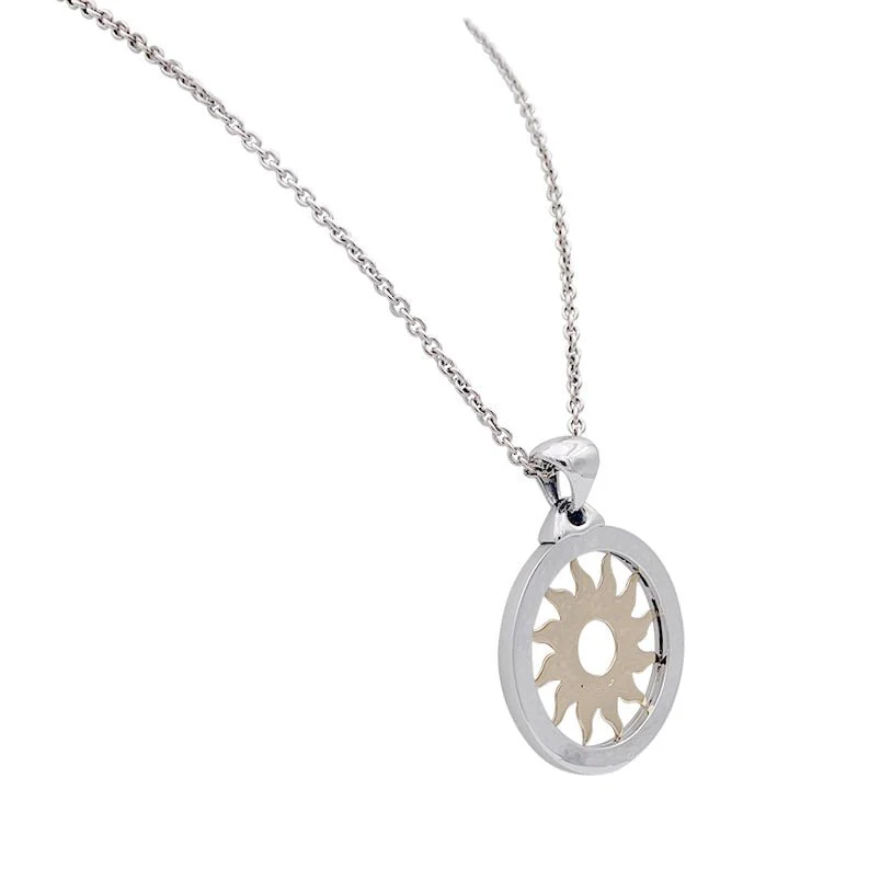 Collier Bulgari, "Tondo Sun", deux ors, acier. - Image 2