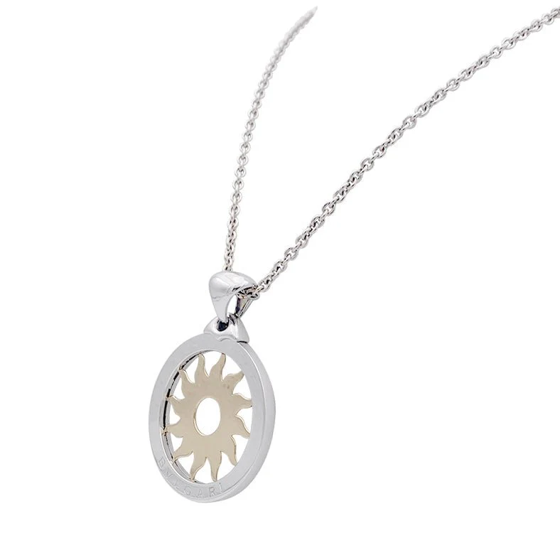Collier Bulgari, "Tondo Sun", deux ors, acier. - Image 3
