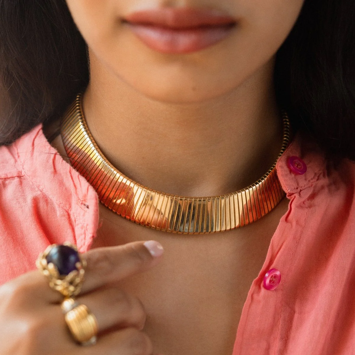 Collier BULGARI "Tubogas" en or jaune - Image 2