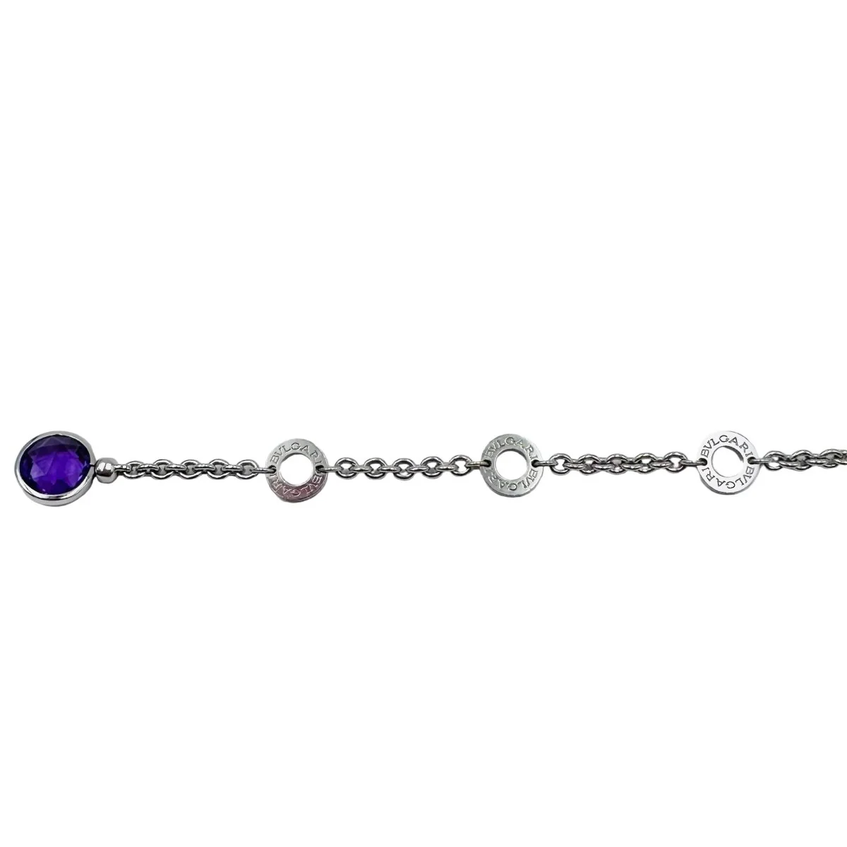 Collier BVLGARI "Parentesi Cocktail" en or blanc, topazes bleues, améthystes et diamants - Image 6