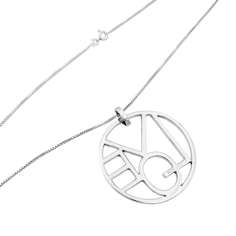 Collier Pendentif CADA "Love" en or blanc et diamants - Image 3