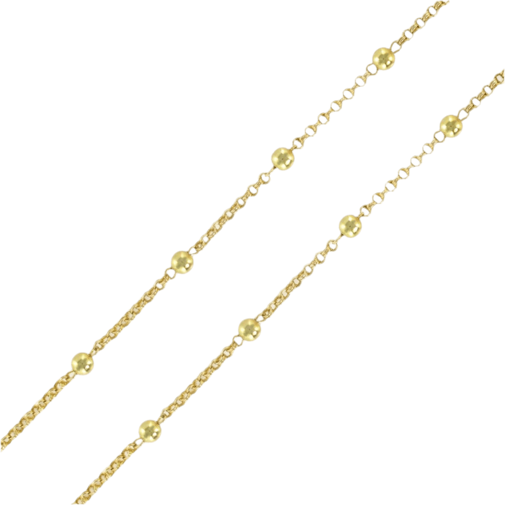 Collier Chaîne en or jaune, perles et corail - Image 4
