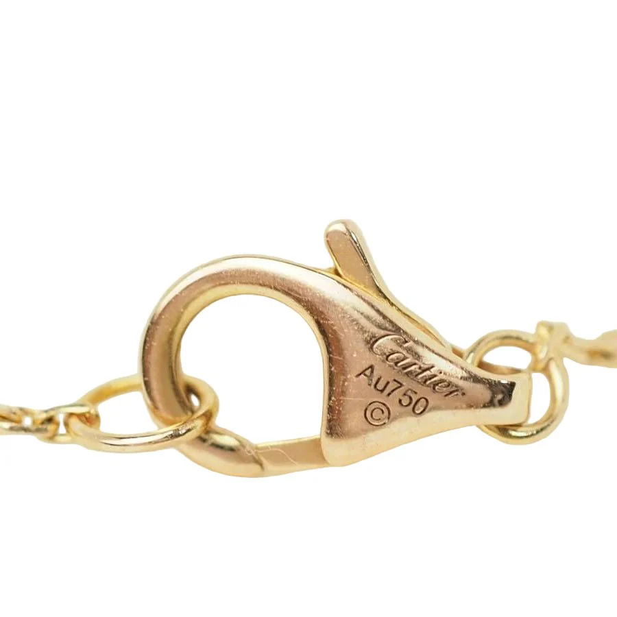 Collier Chaîne CARTIER "Croix" en or rose, saphirs et diamants - Image 2