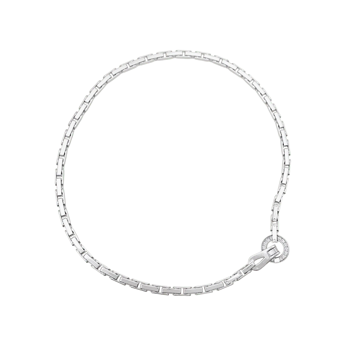 Collier CARTIER "Agrafe" en or blanc et diamants. - Image 5