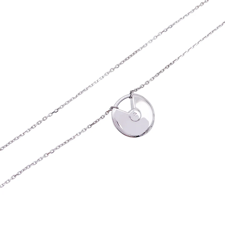 Collier Cartier, "Amulette", or blanc, diamants. - Image 4