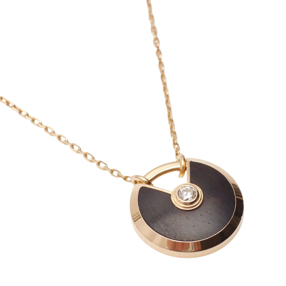 Sautoir Cartier Amulette PM en or rose et bois d'amourette - Image 3