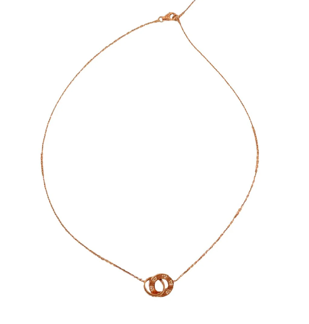 Collier CARTIER "Baby Love" en or rose et diamants - Image 2