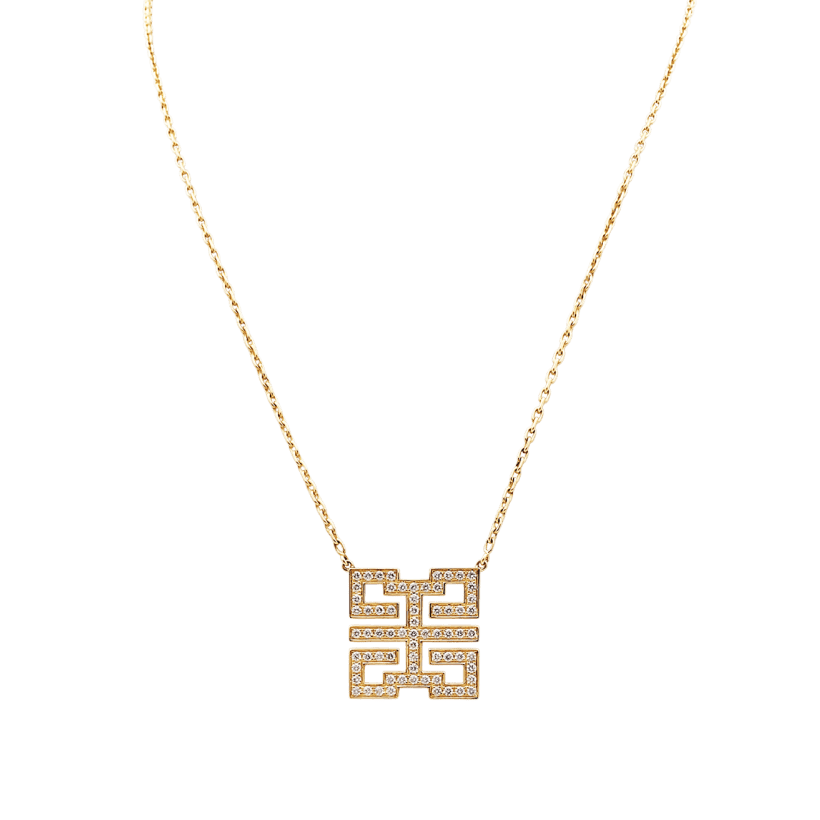 Collier Pendentif CARTIER "Baiser du Dragon" en or jaune et diamants