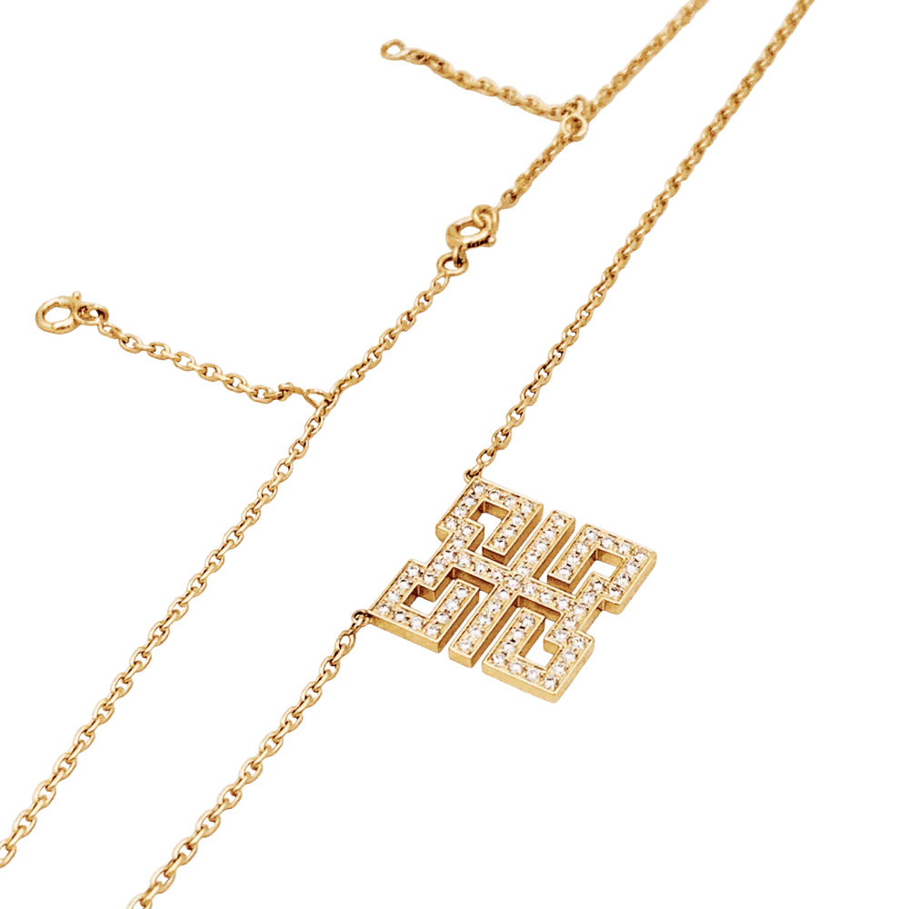 Collier Pendentif CARTIER "Baiser du Dragon" en or jaune et diamants - Image 4