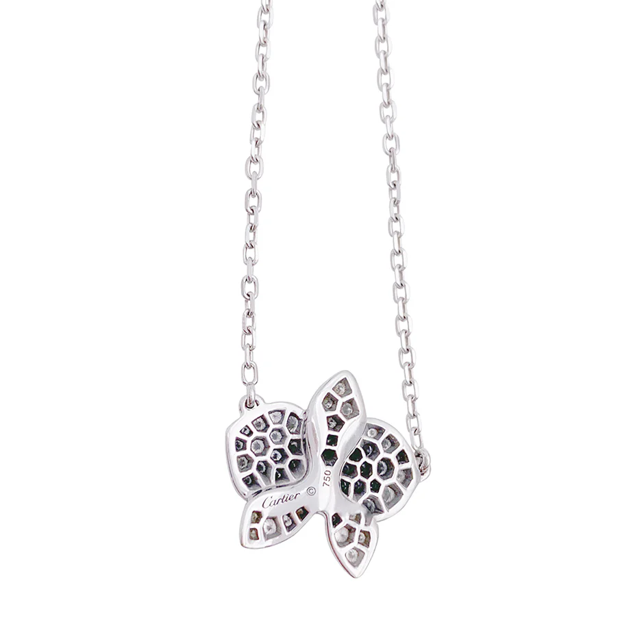 Collier Cartier, "Caresse d'Orchidées", or blanc, diamants - Image 2