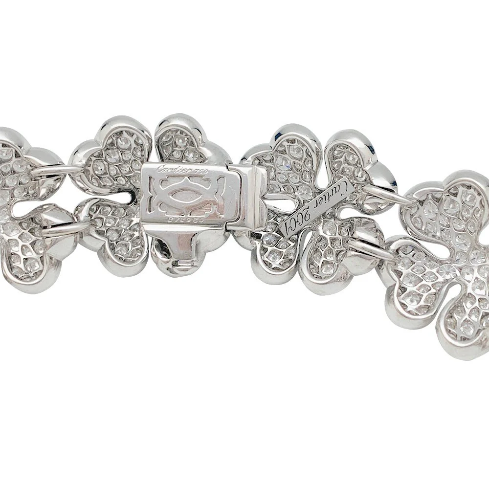 Collier CARTIER "Clover" or blanc et diamants - Image 4