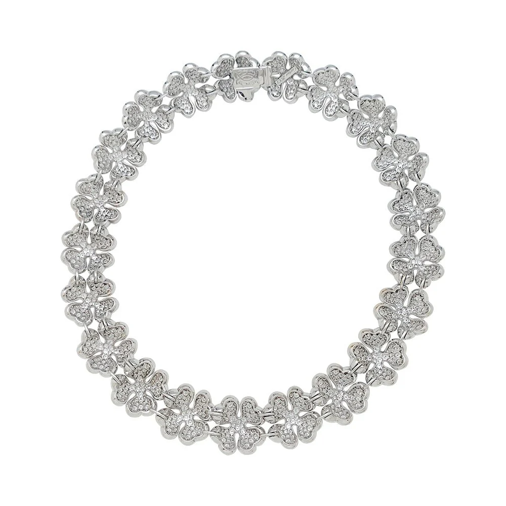 Collier CARTIER "Clover" or blanc et diamants - Image 5