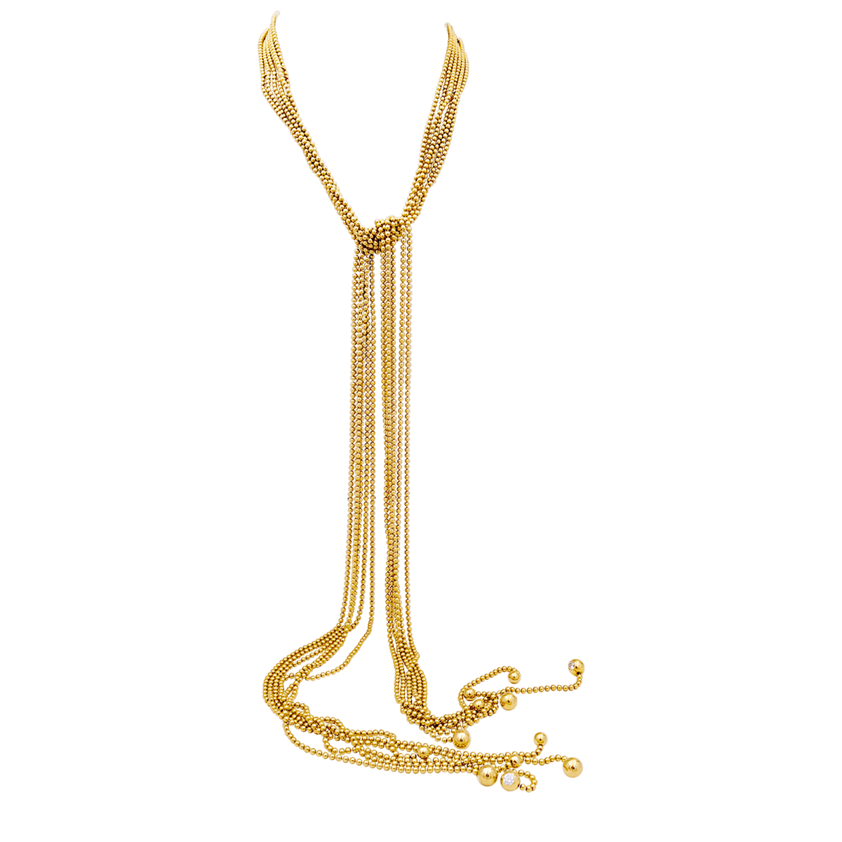 Collier Draperie CARTIER "Draperie" en or jaune, perles et diamants