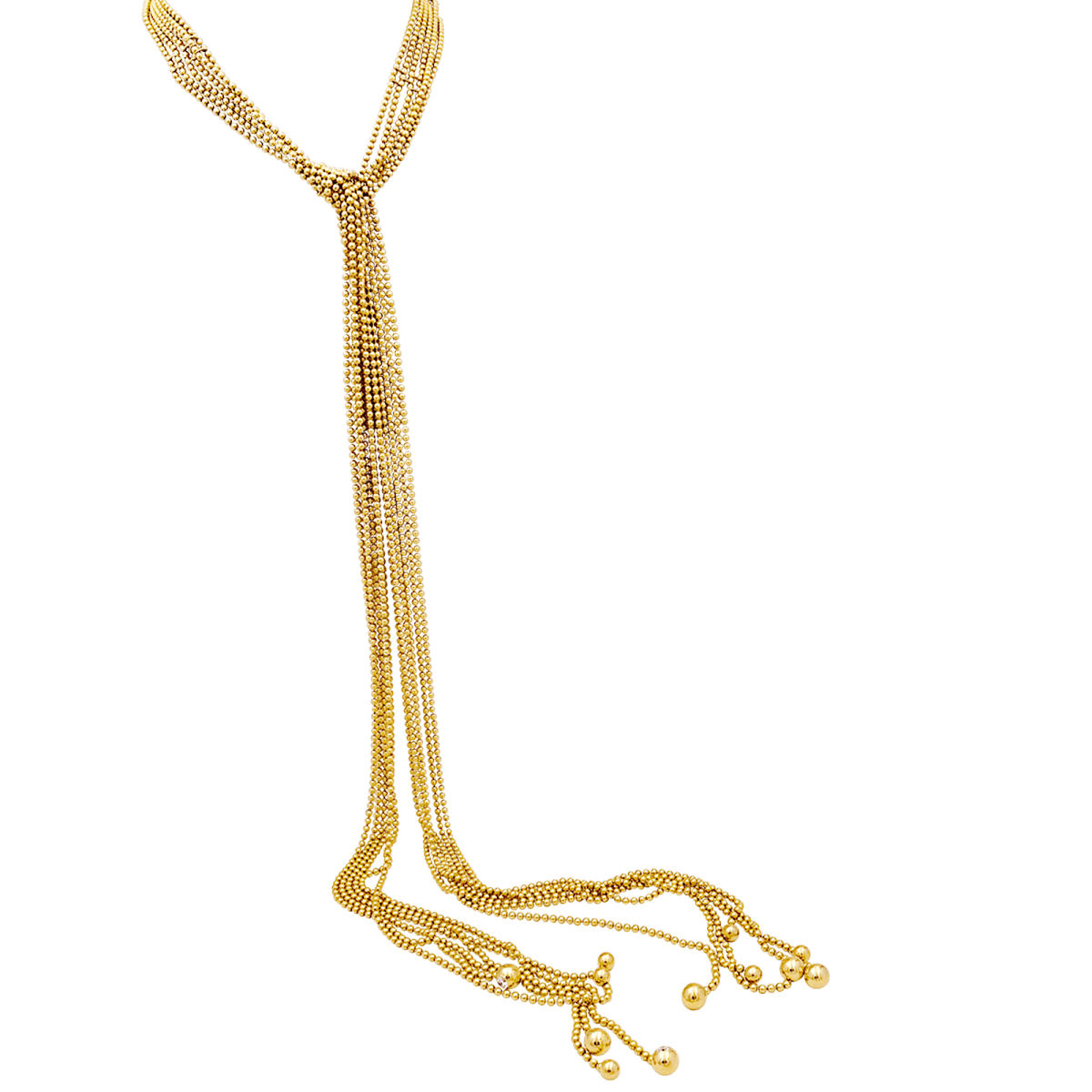 Collier Draperie CARTIER "Draperie" en or jaune, perles et diamants - Image 3