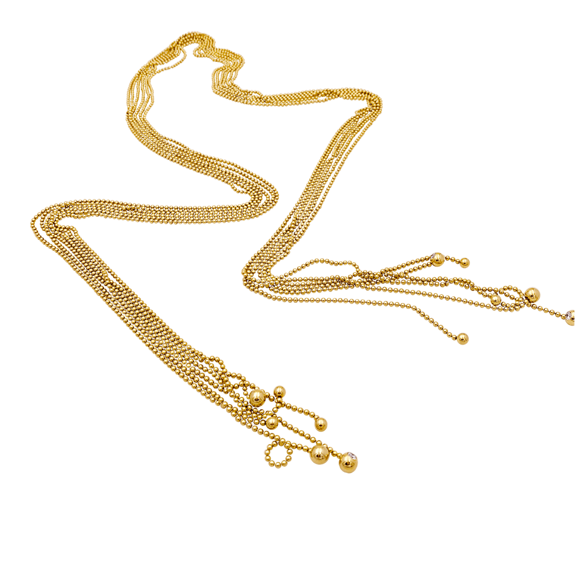 Collier Draperie CARTIER "Draperie" en or jaune, perles et diamants - Image 4