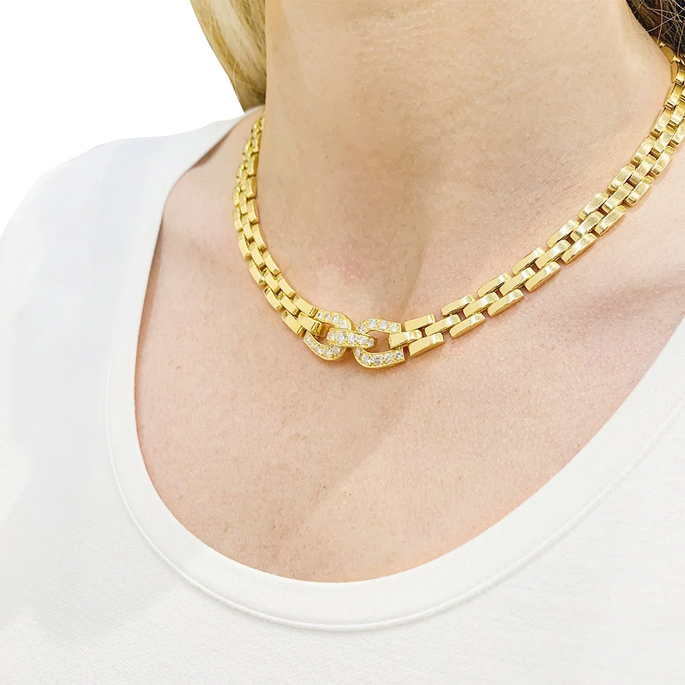 Collier CARTIER "Etrier" en or jaune et diamants - Image 7