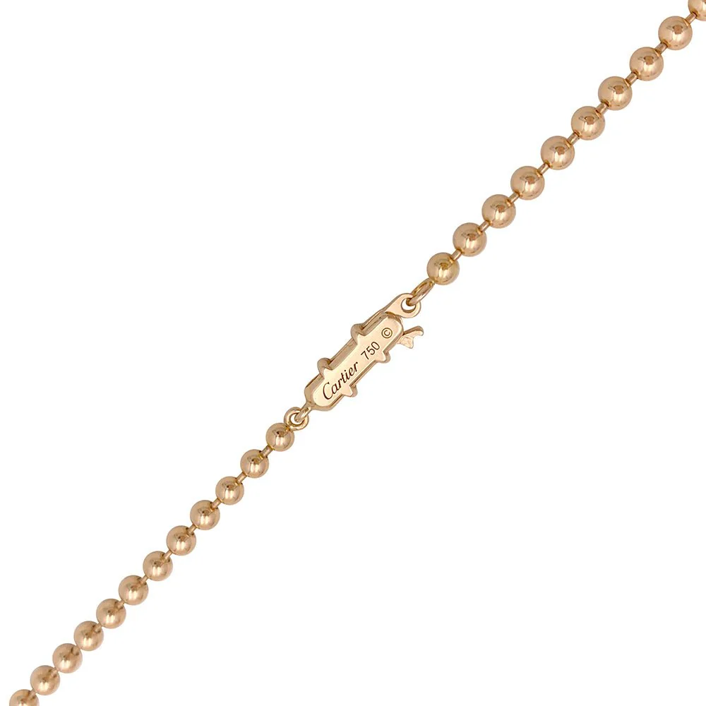 Collier Cravate CARTIER "Evasion Joaillière" en or rose, opale, onyx, saphir et diamants - Image 6