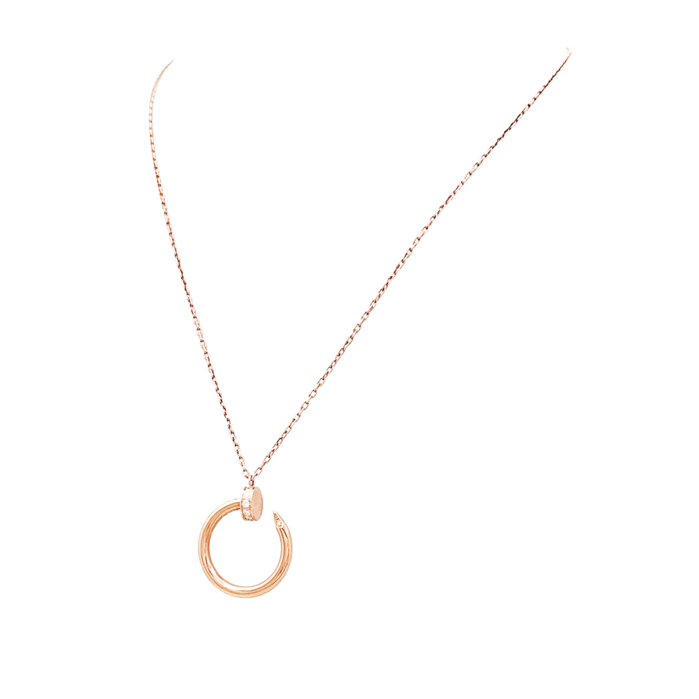 Collier Pendentif CARTIER "Juste un Clou" en or rose et diamants - Image 3