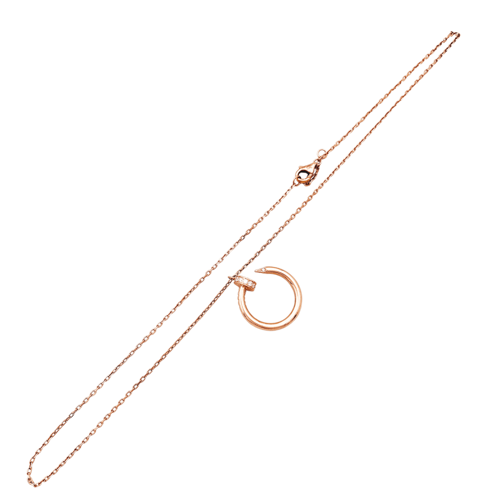 Collier Pendentif CARTIER "Juste un Clou" en or rose et diamants - Image 5