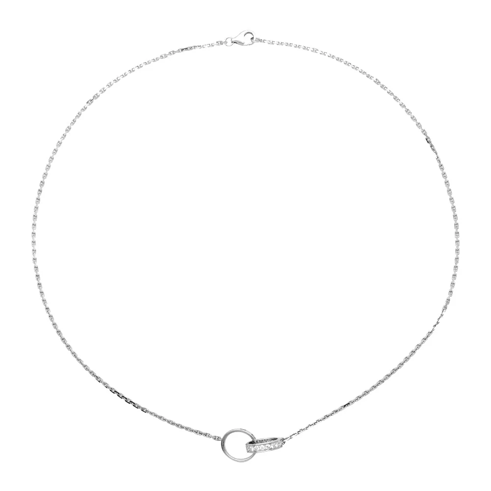 Collier Cartier, "Love", en or blanc, diamants