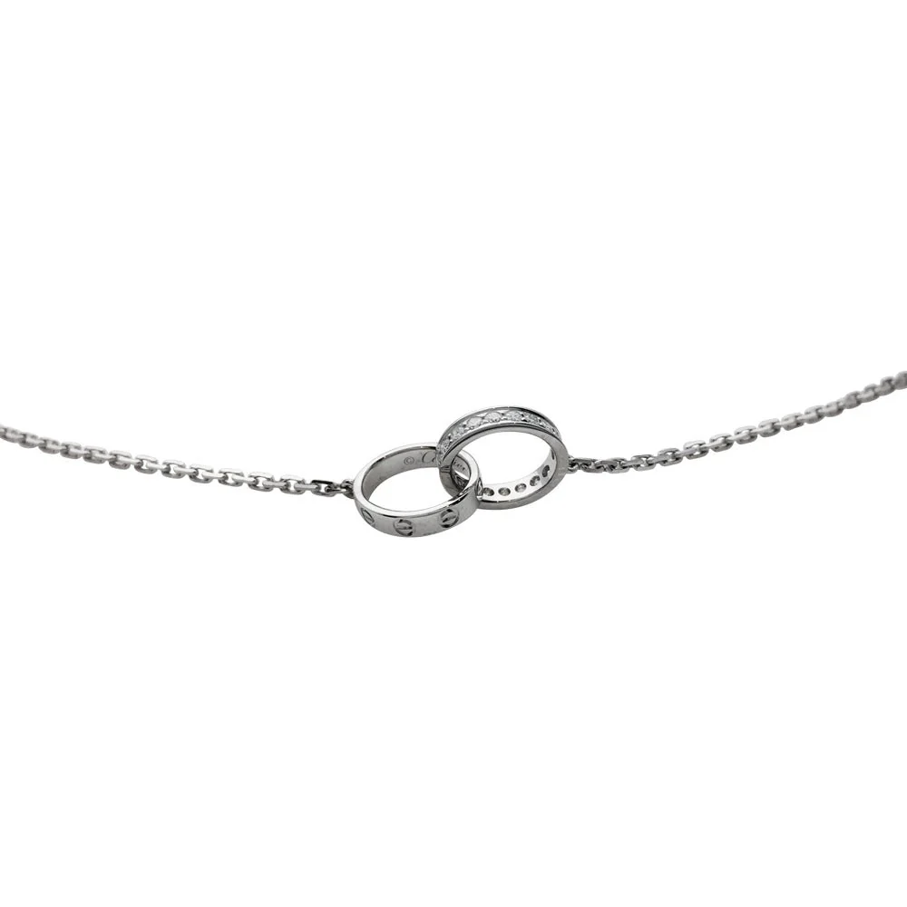Collier Cartier, "Love", en or blanc, diamants - Image 2