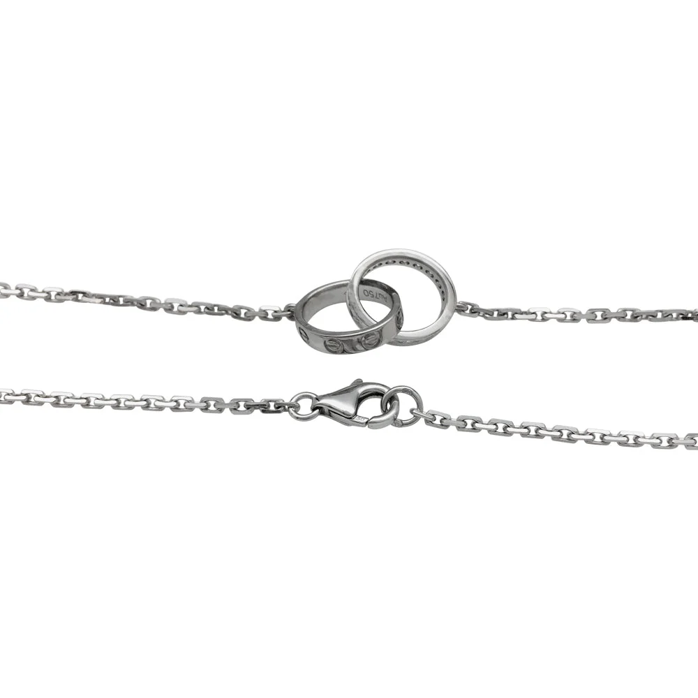 Collier Cartier, "Love", en or blanc, diamants - Image 3