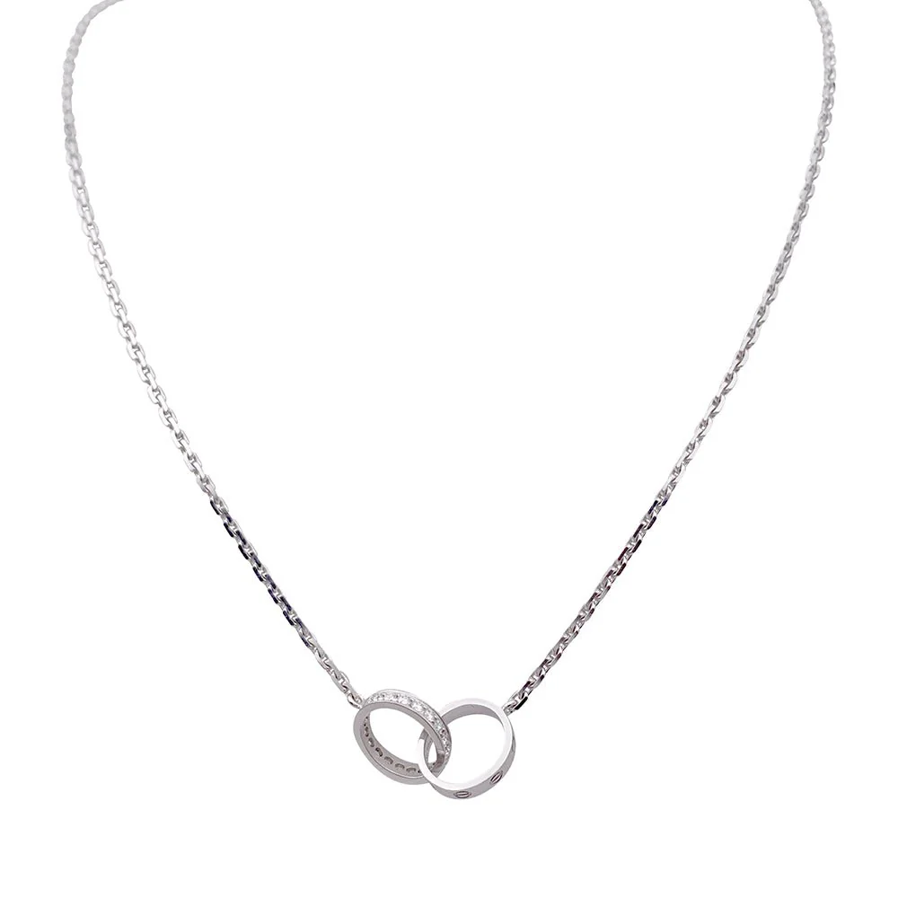 Collier Cartier, "Love", en or blanc, diamants - Image 4