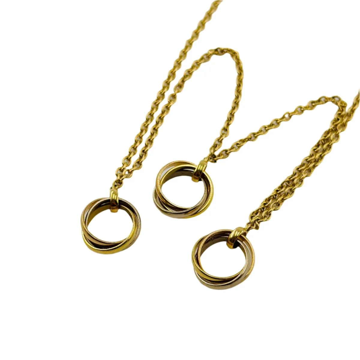 Collier CARTIER Trinity trois ors orné de trois pendentifs Trinity - Image 2