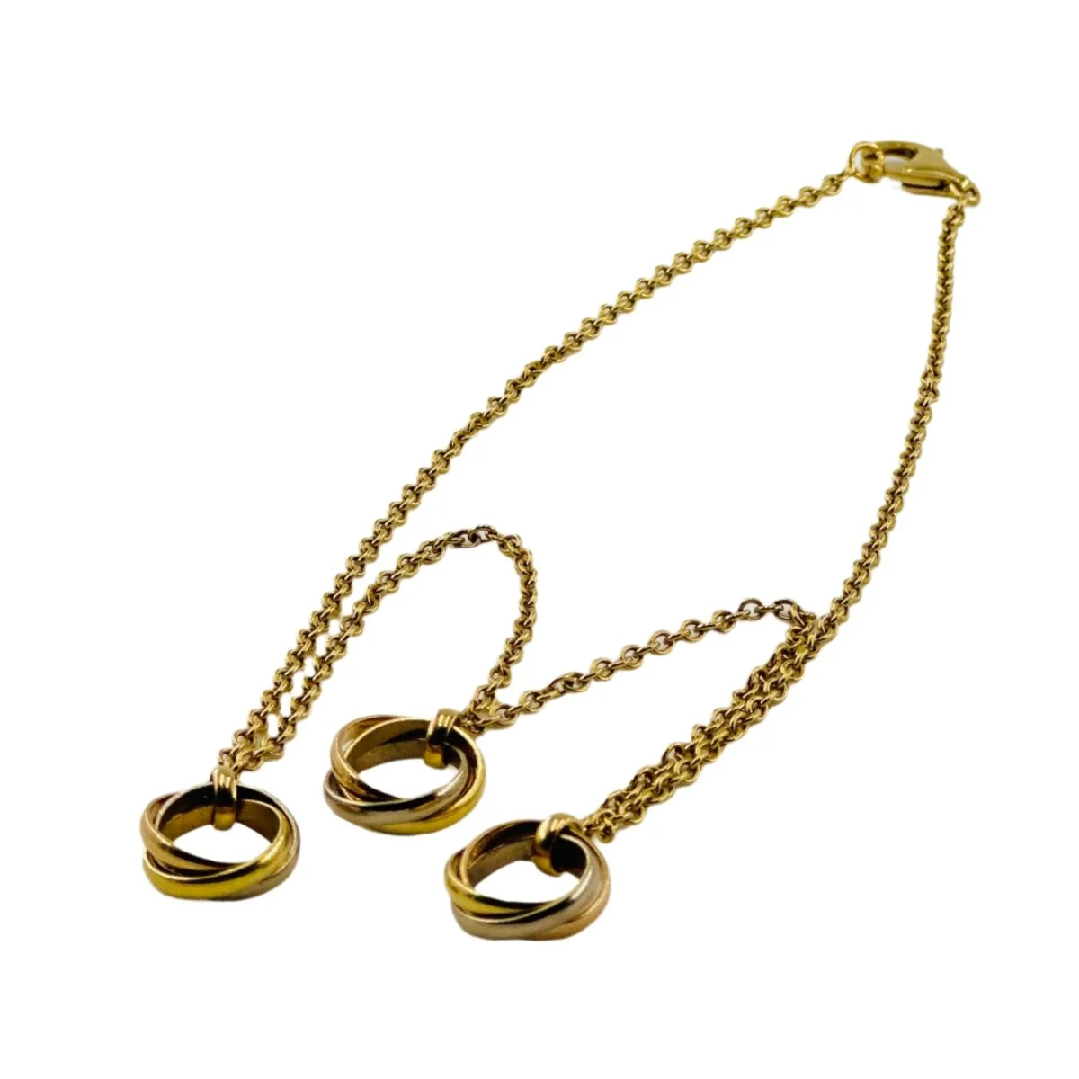 Collier CARTIER Trinity trois ors orné de trois pendentifs Trinity - Image 3