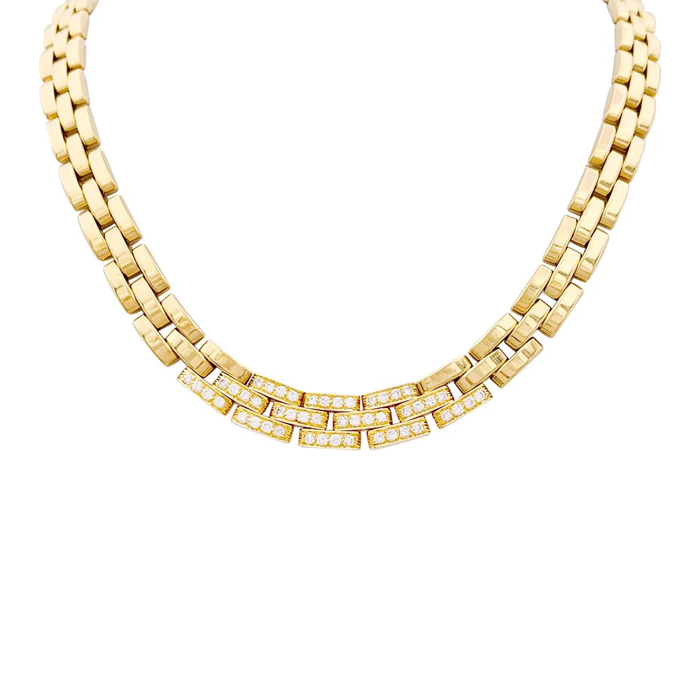 Collier CARTIER "Tyrana" en or jaune et diamants
