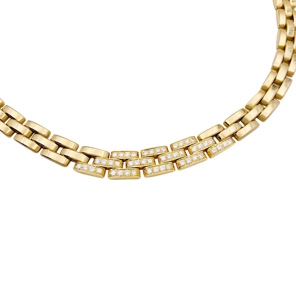 Collier CARTIER "Tyrana" en or jaune et diamants - Image 3