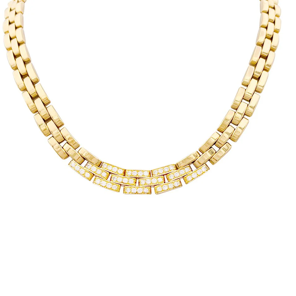 Collier CARTIER "Tyrana" en or jaune et diamants - Image 7