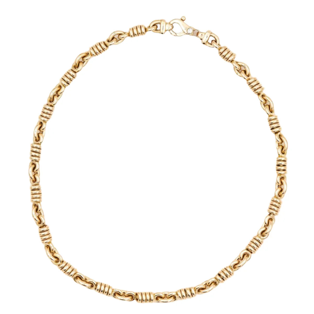 Collier Chaîne en or jaune, or blanc et diamant