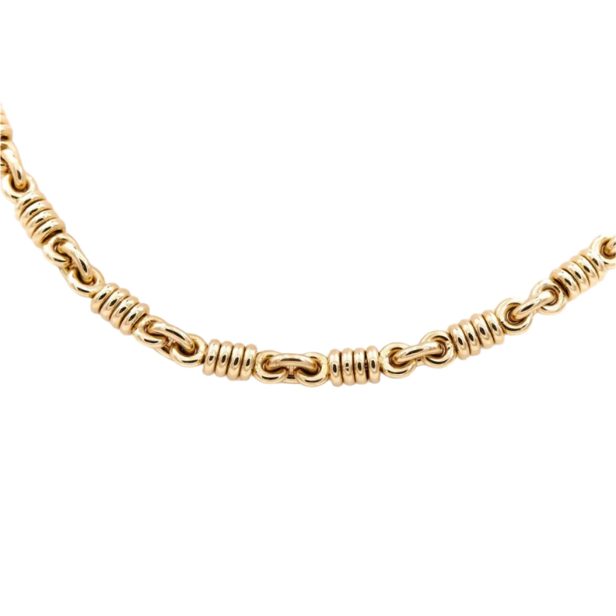 Collier Chaîne en or jaune, or blanc et diamant - Image 3
