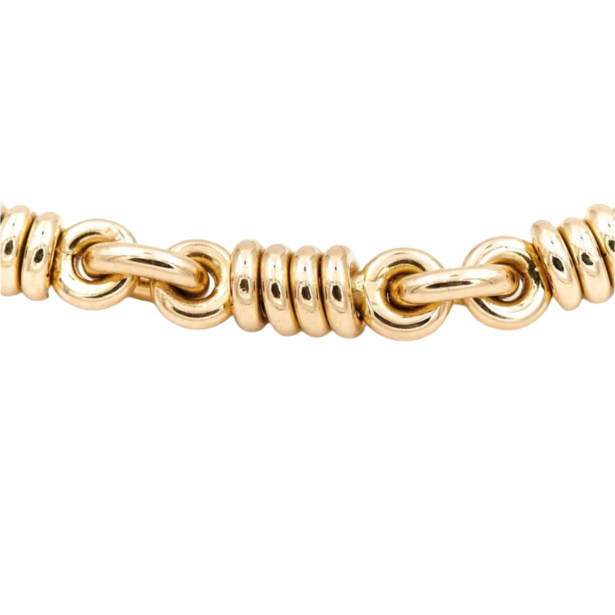 Collier Chaîne en or jaune, or blanc et diamant - Image 4